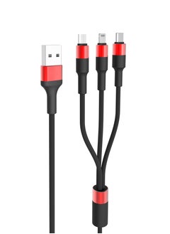 budi 3 in 1 Powerline Fast Charge Cable,1.2m, 162T3  - Image 1