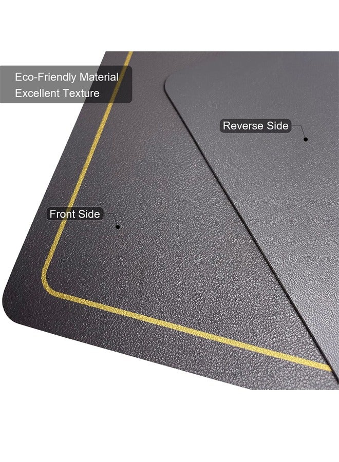 DUNISO 6 Pcs Placemat,Waterproof Wipeable PU Leather Place Mats Indoor, Washable Kitchen Table Mats for Party Home Décor,Grey  - Image 2