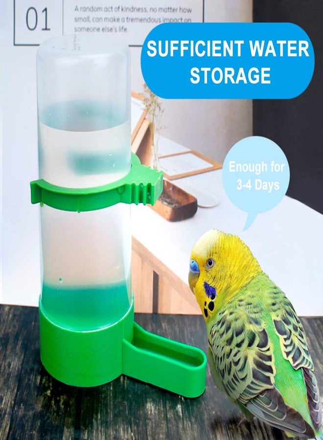 XISTEST Bird Feeder, Bird Water Dispenser for Cage, 2PCS Automatic Bird Water Feeder with 1PCS Food Feeder for Cage Pet Parrot Budgie Lovebirds Cockatiel (2pcs 90ml + 1pcs 150ml) - Image 4