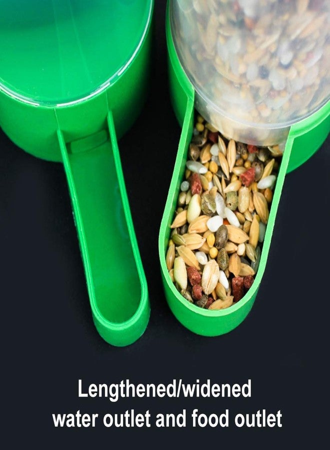 XISTEST Bird Feeder, Bird Water Dispenser for Cage, 2PCS Automatic Bird Water Feeder with 1PCS Food Feeder for Cage Pet Parrot Budgie Lovebirds Cockatiel (2pcs 90ml + 1pcs 150ml) - Image 5