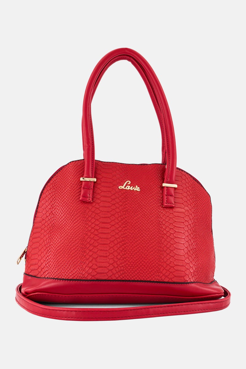 Lavie حقيبة يد نسائية بنقشة حيوانات، حمراء - Image 2