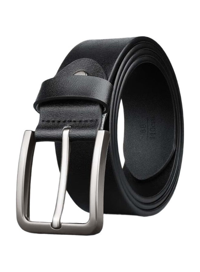 JEVI Jiweinanshi Genuine Leather Belt, Business Casual, Hong Kong Style, Retro Trendy, Pin Buckle, Middle-Aged And Young, Versatile Wide Waist Belt, Birthday Gift - Image 1