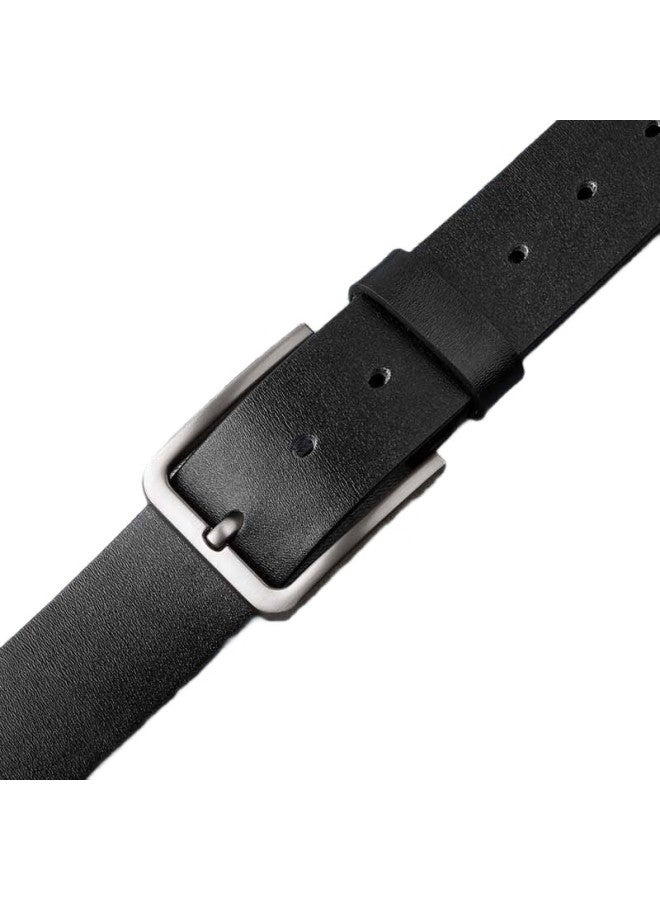 JEVI Jiweinanshi Genuine Leather Belt, Business Casual, Hong Kong Style, Retro Trendy, Pin Buckle, Middle-Aged And Young, Versatile Wide Waist Belt, Birthday Gift - Image 2