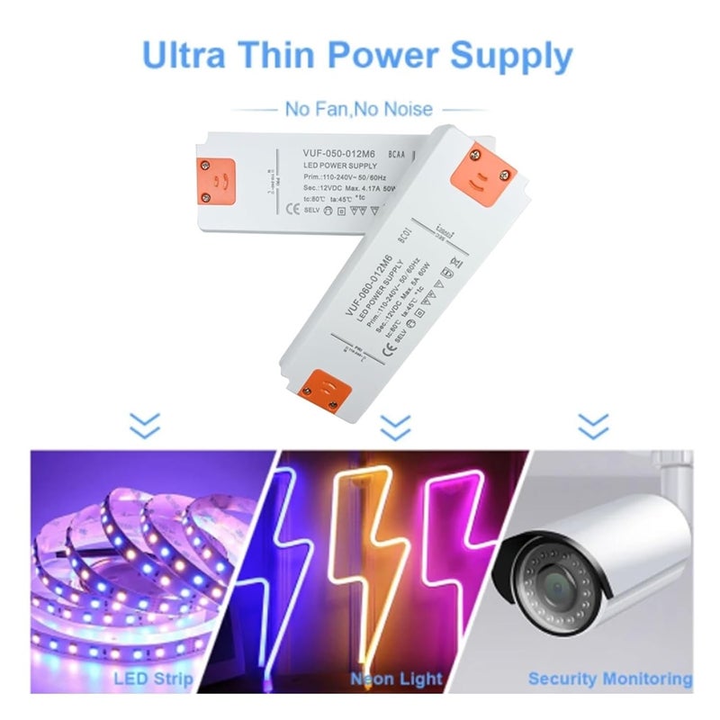 مزود طاقة LED 24 فولت 30 واط فائق النحافة لشريط إضاءة LED، تيار متردد 180-260 فولت - Image 5