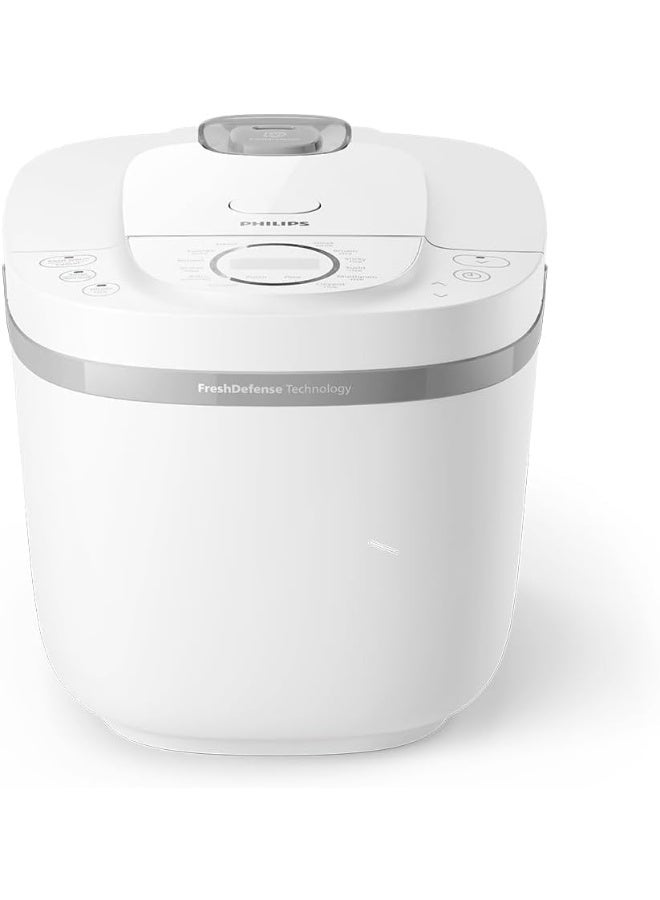 فيليبس 3000 Series HD4717/30 - Digital Rice Cooker, 1.8L capacity, FreshDefense Tech, 48H Keep Warm, 16 Cooking Menus, Smart 3D Heating, Non-Stick Coating, Fluffy Rice Every Time 1.8 L 936 W HD4717/30 White - Image 1