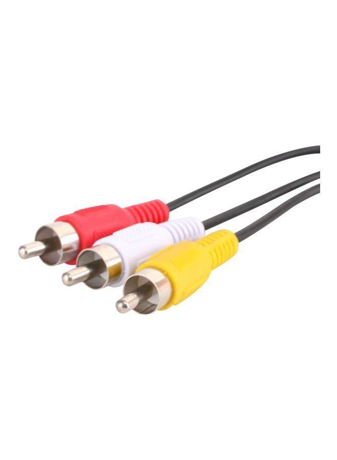 NIBEMINENT USB A To Female Socket 3 RCA Male Video A/V Camcorder Adapter Cable Black - Image 2