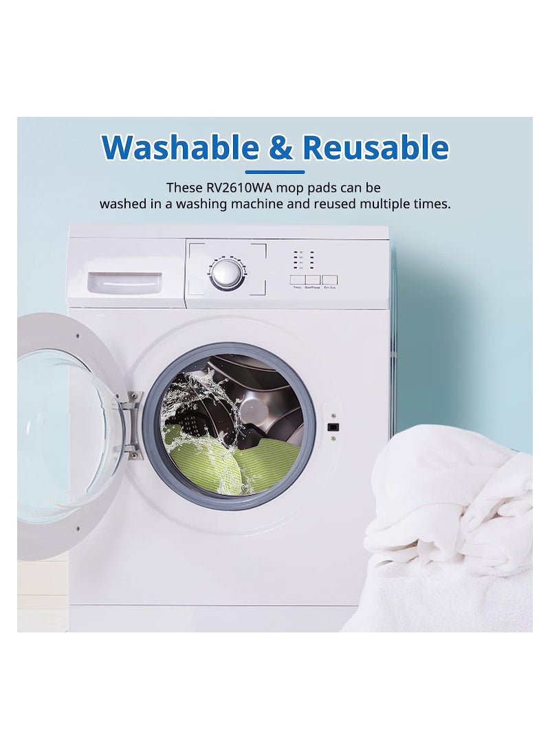 مجموعة من 6 وسادات بديلة لممسحة المكنسة الكهربائية من Shark RV2610WA AV2610WA RV2410WD AI Ultra 2 في 1 وسادات بديلة ناعمة من الألياف الدقيقة قابلة للغسل وإعادة الاستخدام - Image 4