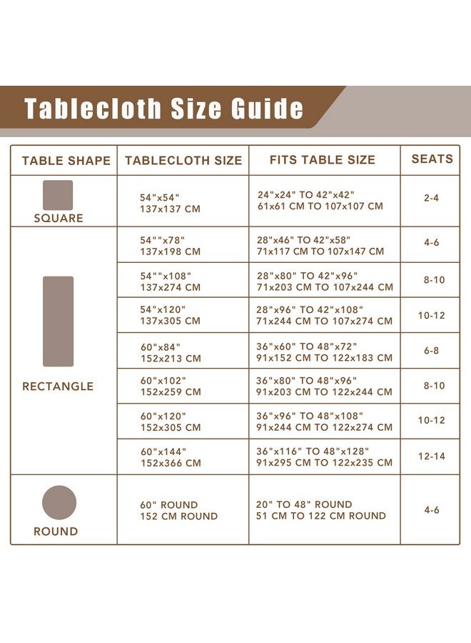 Fitable Faux Linen Beige Table Clothes Rectangle 60 x 120 Inch - 2 Pack Neutral Tablecloths for 8 Foot Tables, Faux Burlap Kitchen Table Covers for Dining, Party, Farmhouse, Banquet, Buffet - Image 5