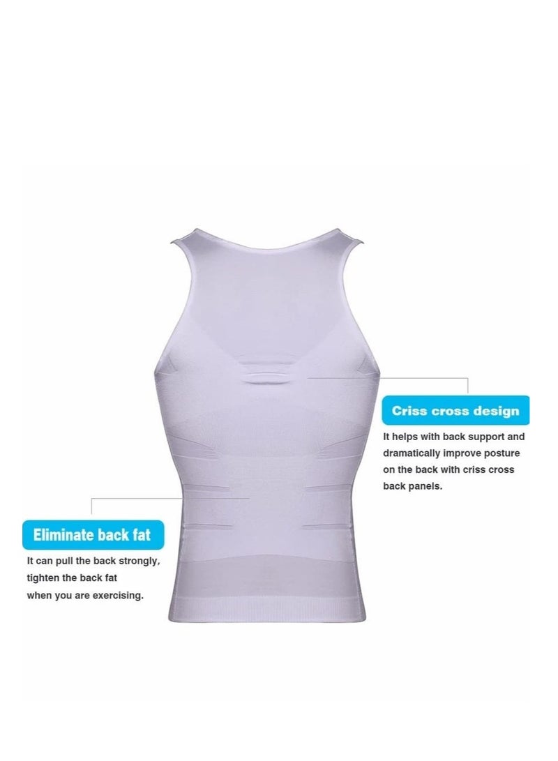 Set of 3 Pieces of Elastic Compression Garments to Tighten and Tone the Abdomen and Back Area, White Color - Image 5