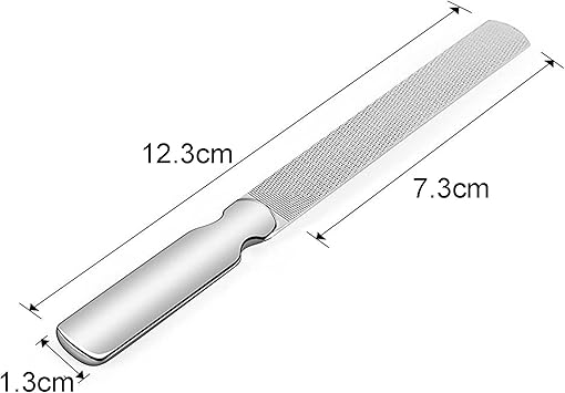 Jaimela Stainless Steel Nail File Nail File Manicure Tools with Antiskid Handle and Leather Case Stainless Steel Nail Care Manicure Tool Accessories for Men Woman - Image 2