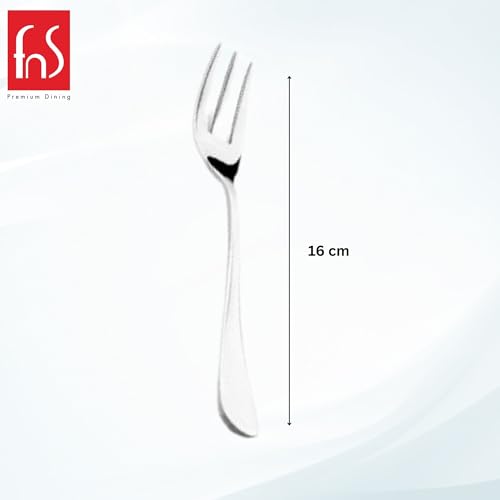 FnS Premium Stainless Steel Victoria Fruit Fork for Snacks, Fruits and Dessert, 6-Piece, Silver - Image 3
