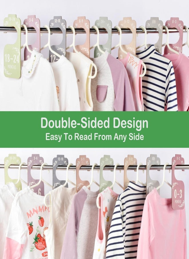 CAPHONT 8 Pcs Baby Closet Dividers, Wooden Double-Sided Clothes Organizer for Baby Clothes 0-24 Months Colorful Baby Clothes Dividers for Nursery Beautiful Decor - Image 4