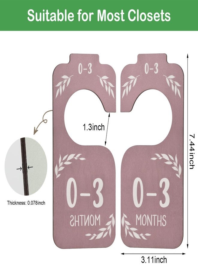 CAPHONT 8 Pcs Baby Closet Dividers, Wooden Double-Sided Clothes Organizer for Baby Clothes 0-24 Months Colorful Baby Clothes Dividers for Nursery Beautiful Decor - Image 2