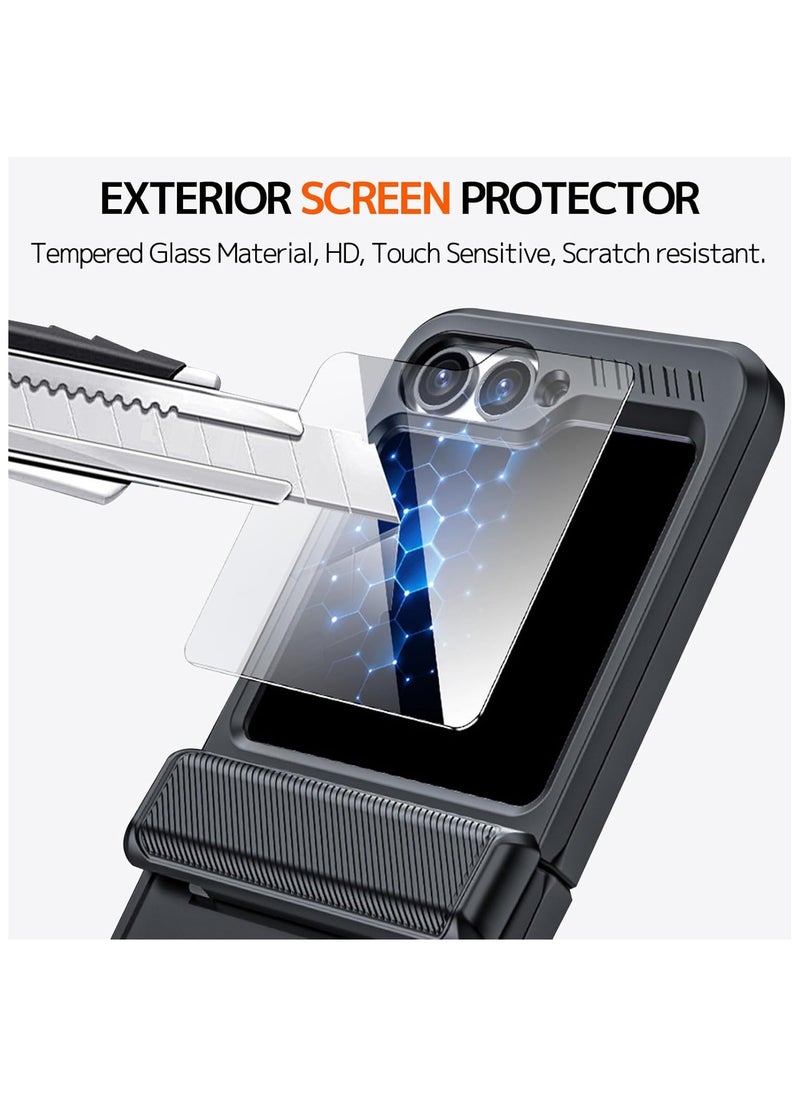General Galaxy Z Flip 6 Case with Hinge Protective & Screen Protector, All-Round Protective Heavy Duty Protective case for Z Flip 6 2024  - Image 2