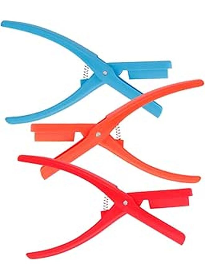 3Pcs Seafood Deveiner Tool Set For Crawfish And Shrimp With Red Orange Blue Handles - Image 1