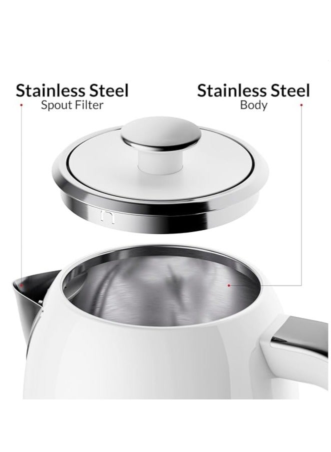 Feller Germany, Retro Style 1.7L Kettle with Thermometer, 2200 W, Stainless Steel Body, STRIX Controller, Dry Boil & Automatic Switch-Off, EK200, (White) - Image 2