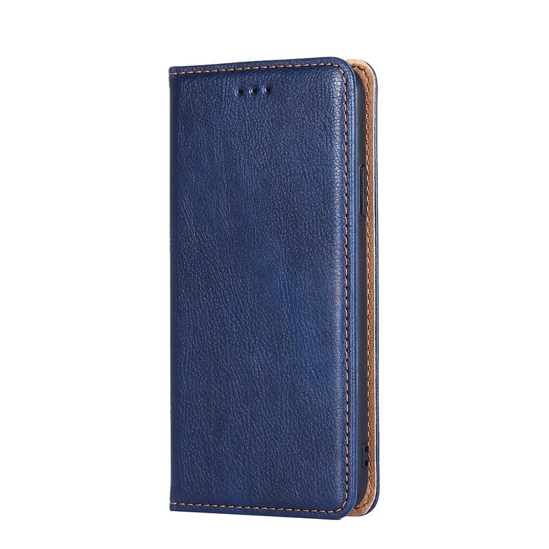 HuHa Protective Cover For Huawei Enjoy 60 Pro / nova 11i Gloss Oil Solid Color Magnetic Leather Phone Case(Blue) - Image 2
