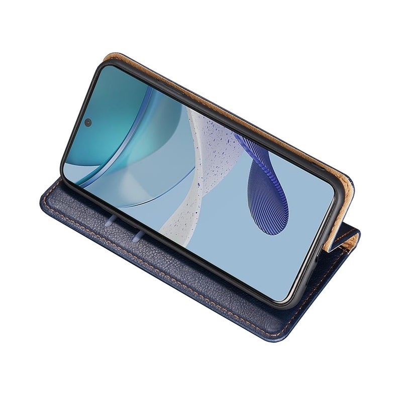 HuHa Protective Cover For Huawei Enjoy 60 Pro / nova 11i Gloss Oil Solid Color Magnetic Leather Phone Case(Blue) - Image 4