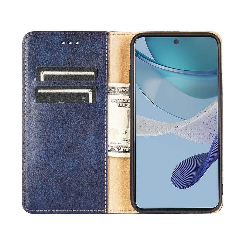 HuHa Protective Cover For Huawei Enjoy 60 Pro / nova 11i Gloss Oil Solid Color Magnetic Leather Phone Case(Blue) - Image 3