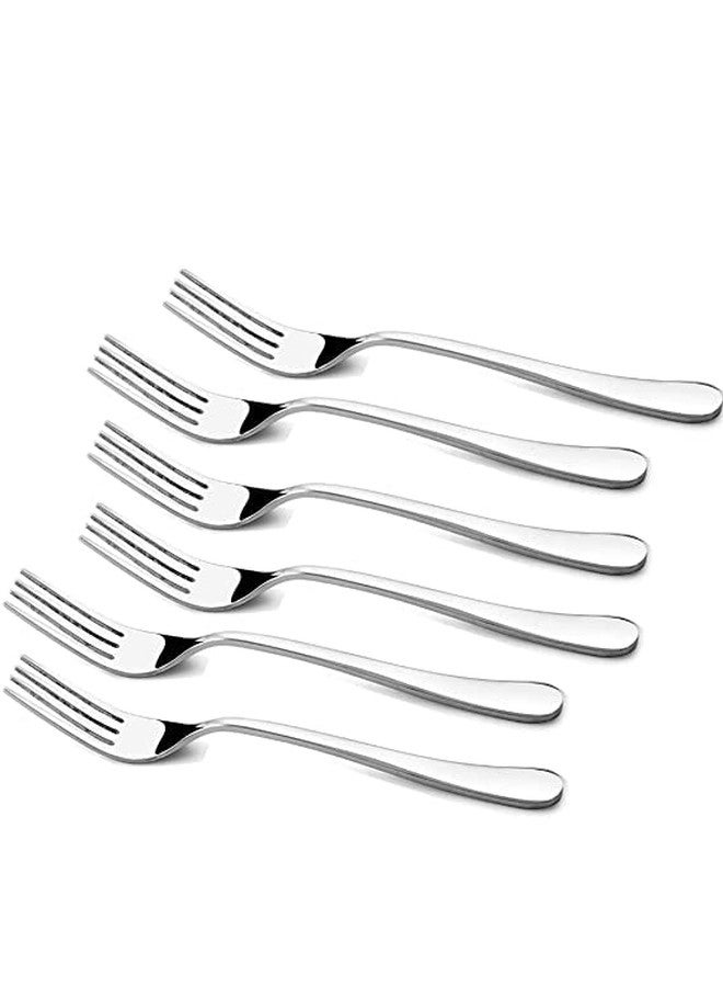 MOHINI Stainless Steel Forks Set for Dining Table,18.5 cm Length, Set of 6, Silver - Image 3