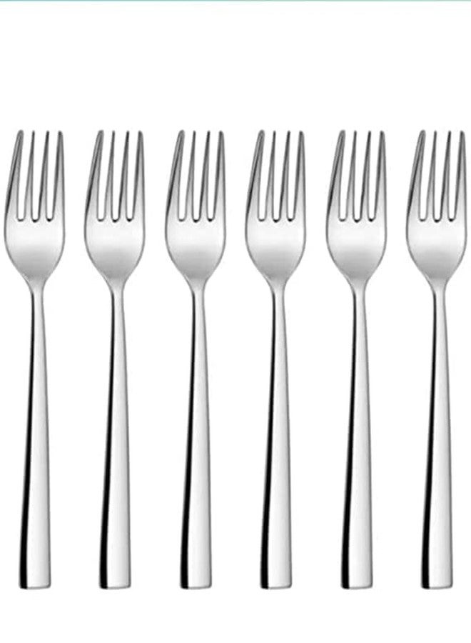 MOHINI Stainless Steel Forks Set for Dining Table,18.5 cm Length, Set of 6, Silver - Image 1