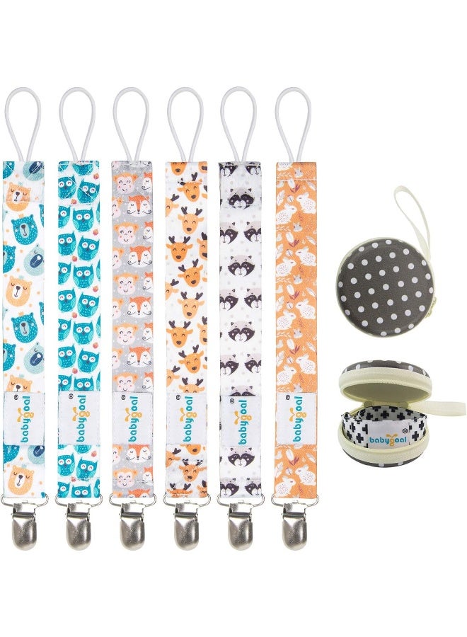 Babygoal Pacifier Clips For Boys and Girls, Pack of 6 - Image 1