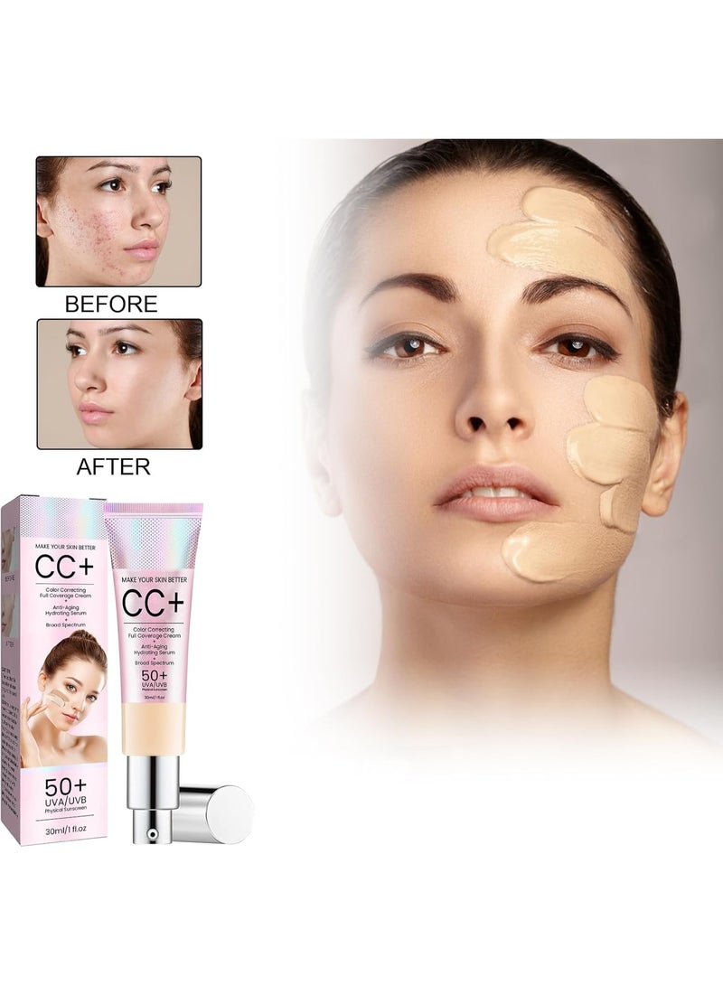 EELHOE 30ml CC Creams UV Resistant Oil Controlled Foundation Cream for Face Cosmetics - Image 3