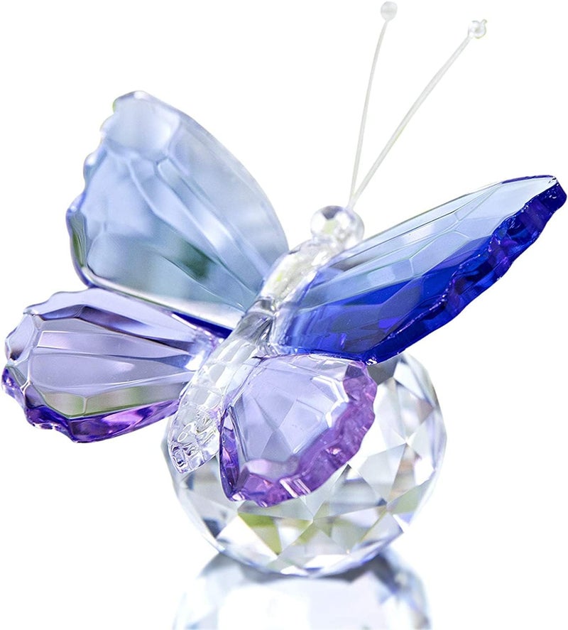 Luckam Crystal Cut Butterfly, Animal Ornament Decoration, for Office Table Home Bedroom - Image 1
