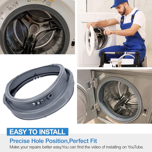 Alvar Upgraded MDS47123605 Washer Door Boot Gasket Compatible with LG Front Load Washer Door Seal & Kenmore Washer Parts WM3570HWA, WM3470HVA, WM3575CW, WM3770HWA WM3470HWA AP5602285 PS3648651 Door Seal - Image 5