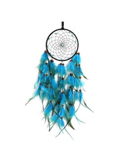 SYOSI Dream Catchers Handmade Blue Feathers, Wind Chimes Ornaments Car Pendants Home Decoration, Boho Circular Net for Wall Hanging Decor, Bedroom Kids, Home Decoration, Art Ornament Craft Gift  - Image 1