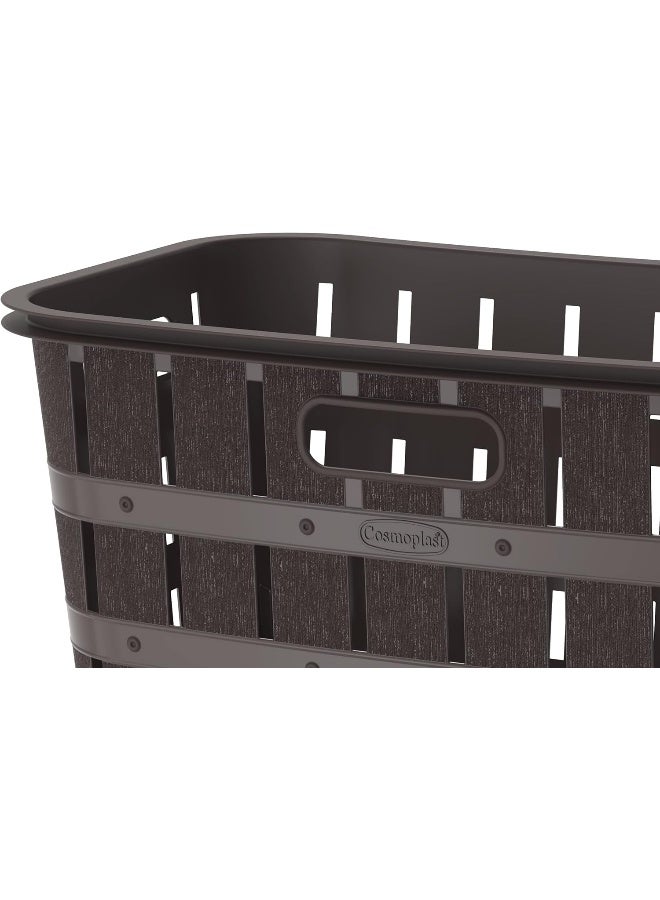 Cosmoplast سلة غسيل بلاستيكية سوداء 40 لتر من سيدر غرين - Image 2