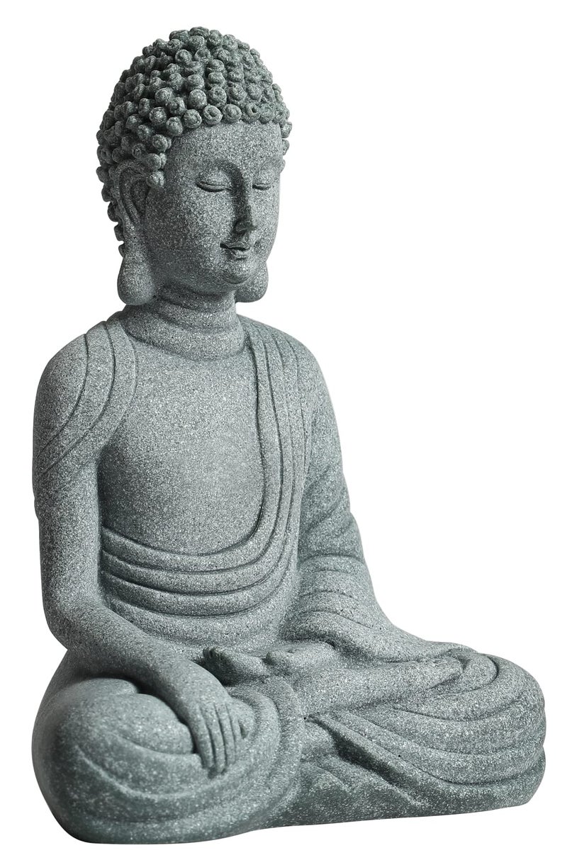 FENGSHUI-CAISHEN تمثال بوذا الصغير - حجر بوددا المصنوع يدوياً للتأمل في الأسماك الزنسية حوض السمك الدبابة ديكور سطح المكتب طفل بوذا تمثال بوذا تمثال داخلي بوذا تمثال بوذا في الهواء الطلق للمنزل - Image 2