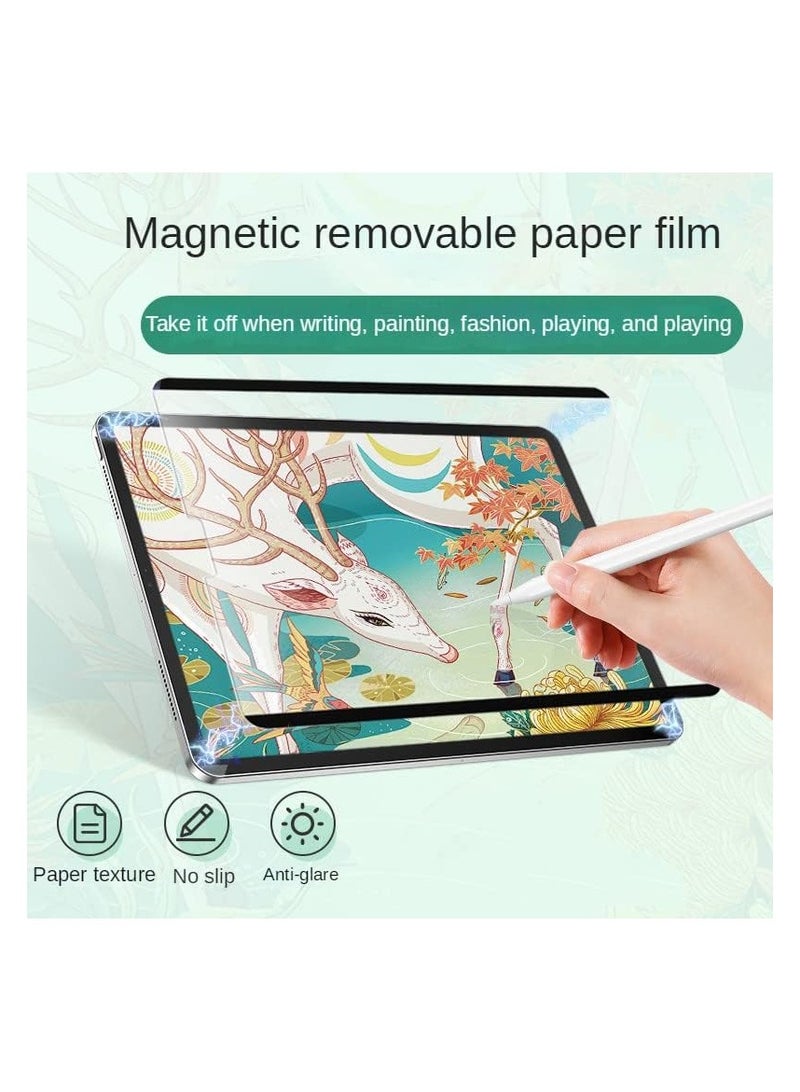 2-Piece Paper Sense Magnetic Screen Protector for Huawei MatePad Air 12-inch 2024 Release BKY-W20, Anti-Glare  Removable  Reusable Frosted Film, Designed for Drawing, Writing - Image 4