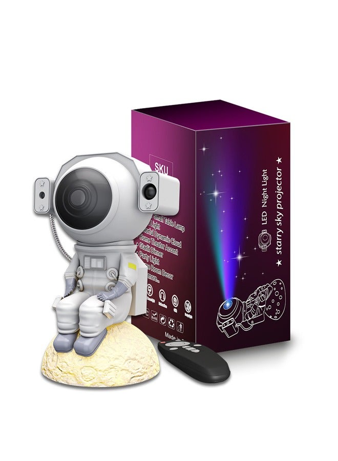 إن كي أكس جهاز عرض رائد فضاء قابل للتعديل 360 درجة، ضوء ليلي جالاكسي، جهاز تحكم عن بعد ومكبر صوت بلوتوث، إسقاطات متعددة الألوان، جهاز عرض ضوء الليل للأطفال والبالغين وغرفة النوم - Image 1