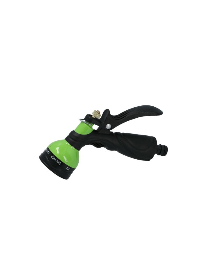 Generic - Rubber Grip Handle 7 Pattern Spray Gun with Connector Black and Green 11.938 x 22.098 x 5.588 cm T21-829D3-131L - Image 1