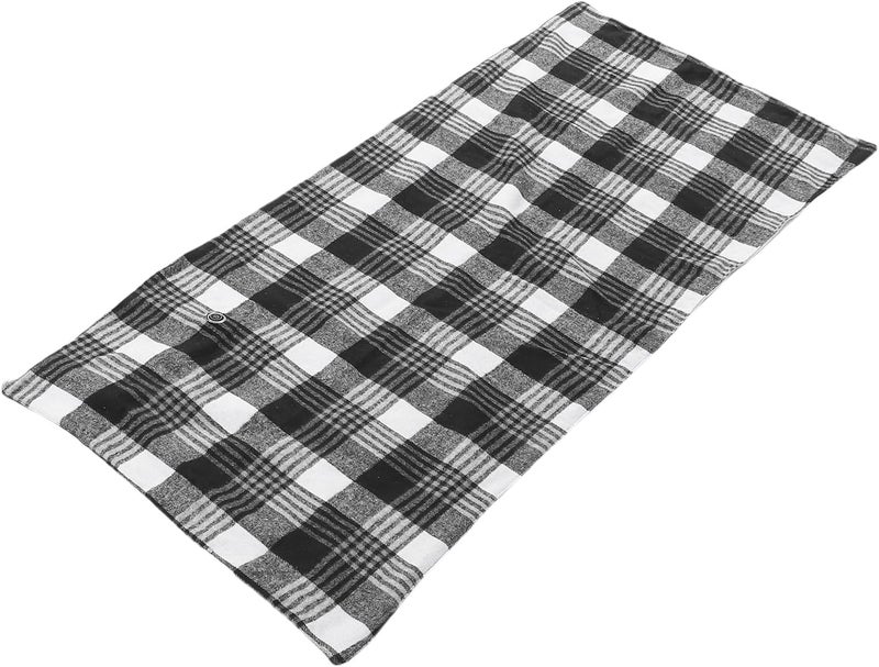 Asixxsix USB Heated Shawl, Cordless Wearable Heated Throw Blanket 3 Temperature Settings Snap Button with Black White Checkered for Winter Home Office - Image 5