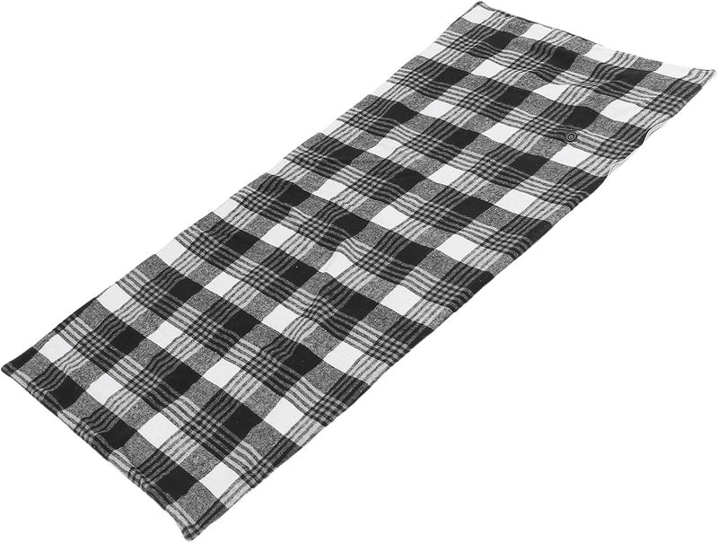Asixxsix USB Heated Shawl, Cordless Wearable Heated Throw Blanket 3 Temperature Settings Snap Button with Black White Checkered for Winter Home Office - Image 4