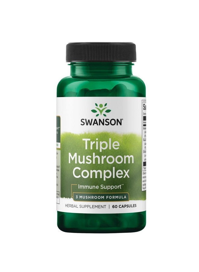 Swanson High-Potency Triple Mushroom Standardized Complex 60 Capsules - Image 1