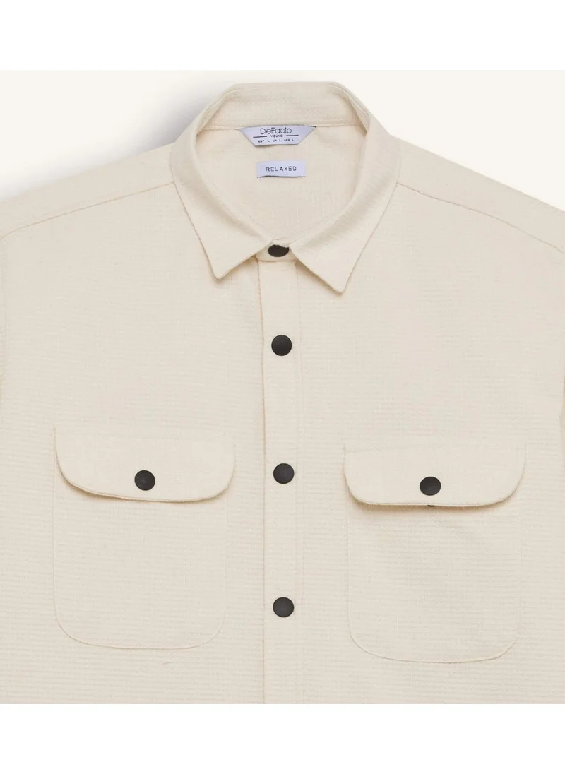 ديفاكتو Relax Fit Buttoned Pocket Long Sleeve Shirt A6872AX24AU