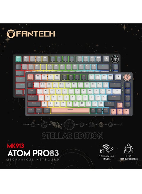 Atom Pro83 MK913 Tri-Mode Mechanical Keyboard RED SWITCH