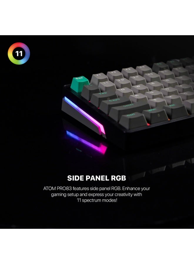 Atom Pro83 MK913 Tri-Mode Mechanical Keyboard RED SWITCH