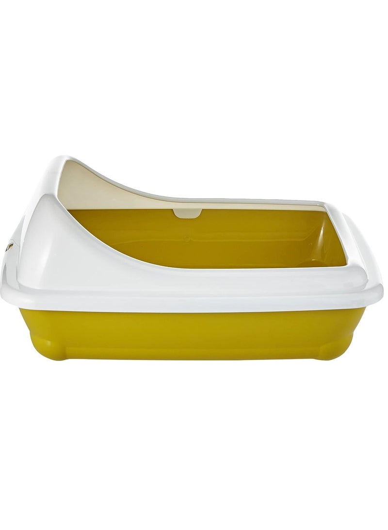 MP Bergamo Birba Modern Design Cat litter Tray With Rim Yellow - Image 2