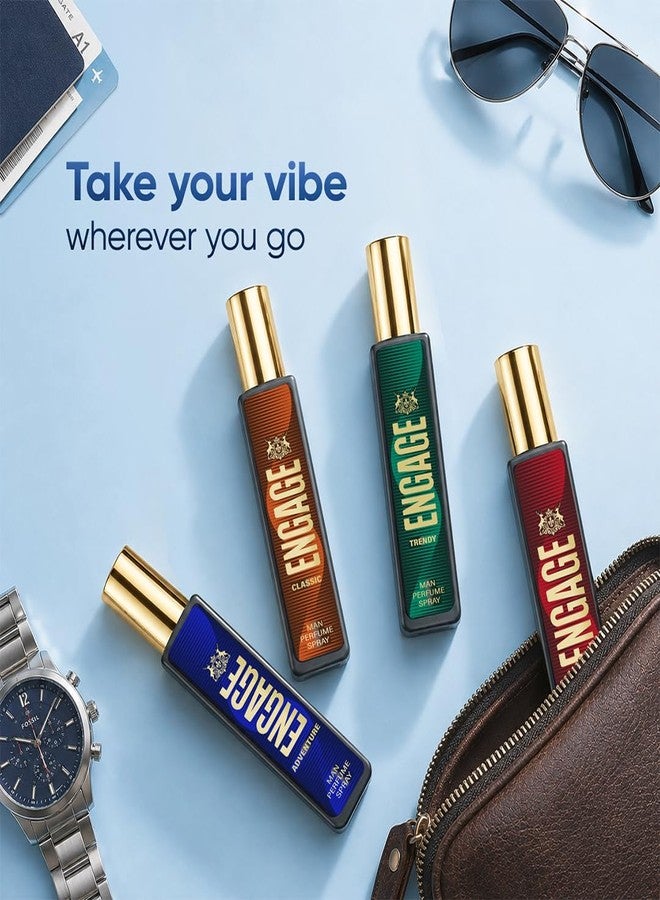 Engage Vibes Perfume Gift Set for Men 100ml (25ml x 4) |Travel Size Combo | 4 Assorted Perfumes |Long Lasting| Birthday Anniversary Wedding Gift Pack | Skin Friendly | Gift For Him - Image 5