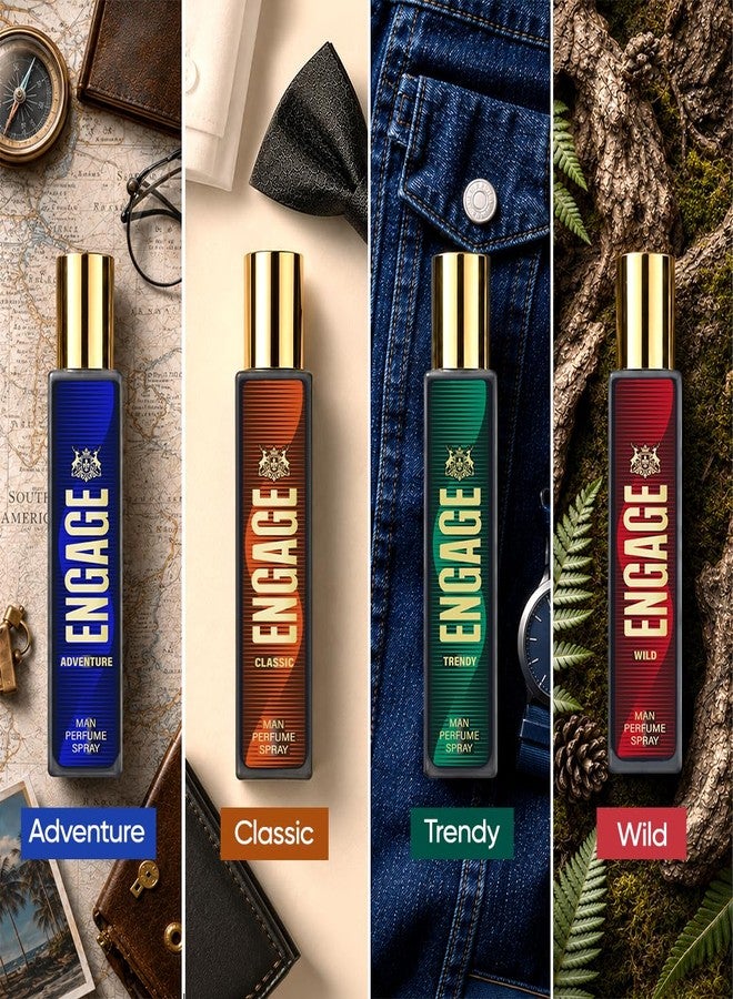 Engage Vibes Perfume Gift Set for Men 100ml (25ml x 4) |Travel Size Combo | 4 Assorted Perfumes |Long Lasting| Birthday Anniversary Wedding Gift Pack | Skin Friendly | Gift For Him - Image 3