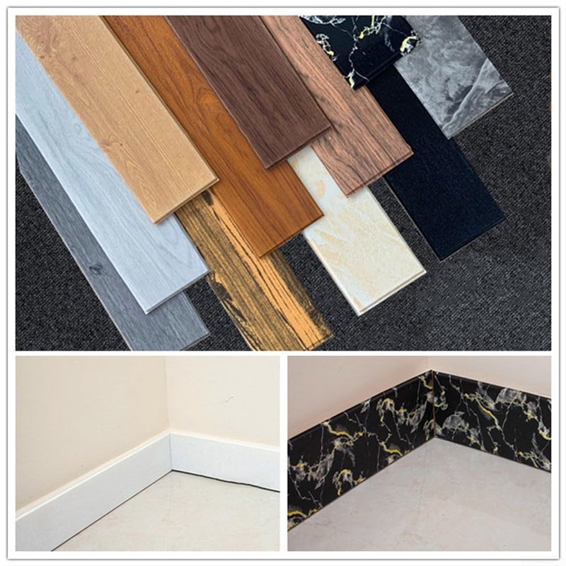 Waterproof 3D Baseboard Wall Stickers For Kitchen And Bathroom Decor Black Grey - Image 5