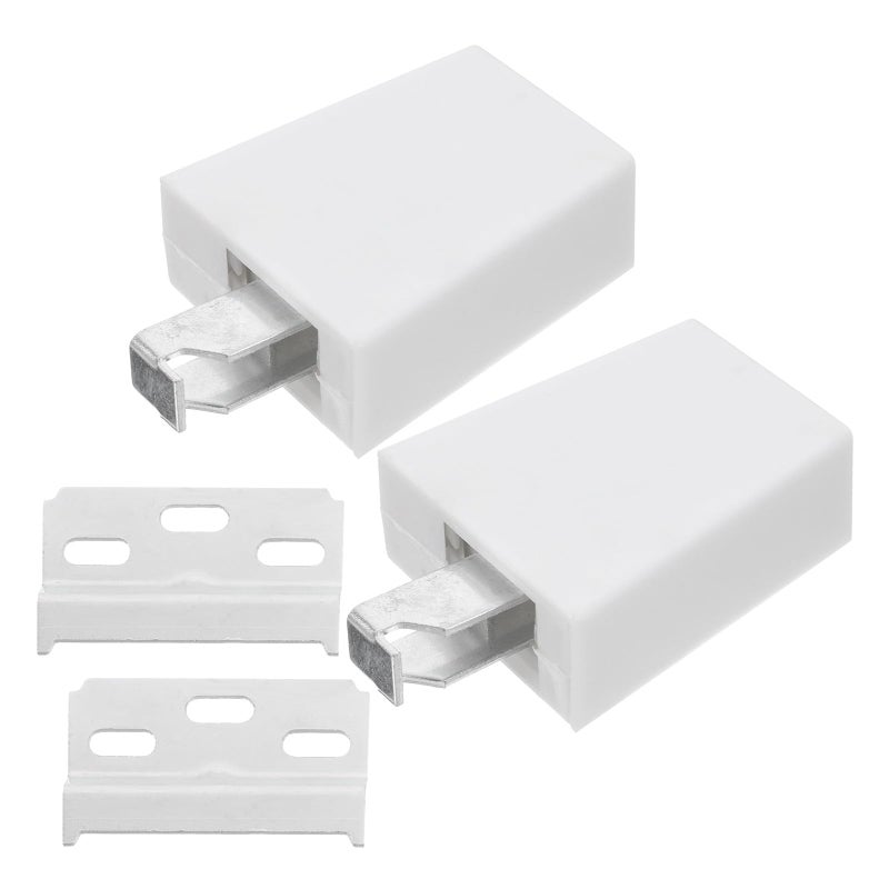 2Pcs White Heavy Duty Concealed Cabinet Hinges For Hidden Door Installation - Image 2