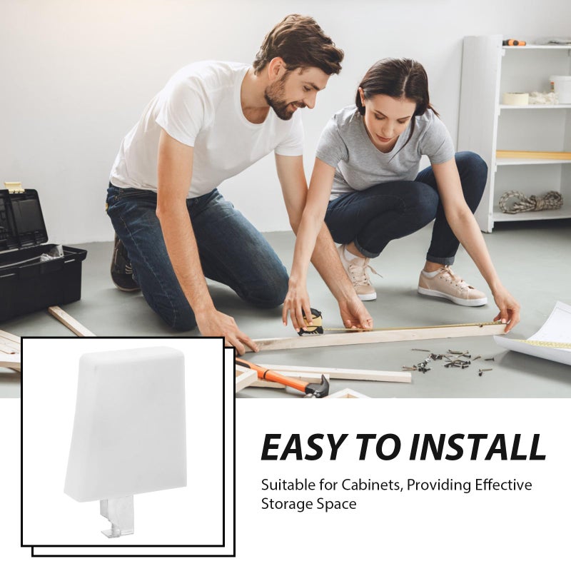 2Pcs White Heavy Duty Concealed Cabinet Hinges For Hidden Door Installation - Image 4