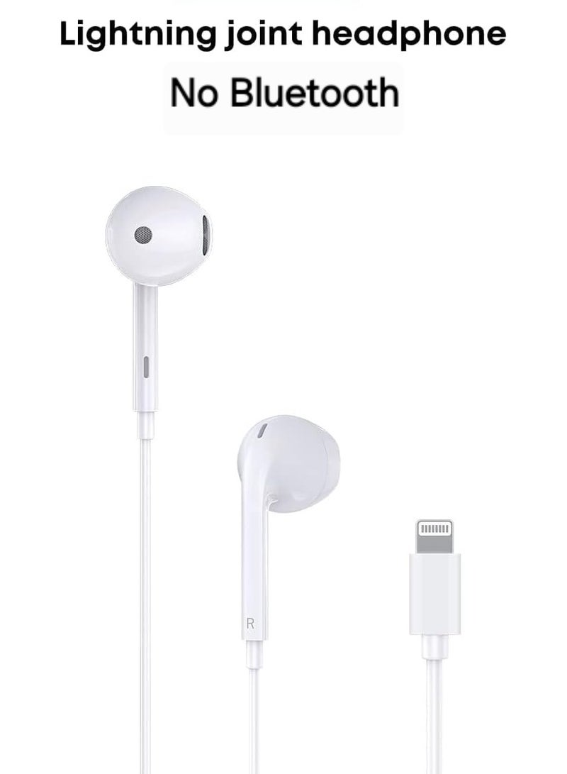 High-quality earphones with a Lightning connector (no Bluetooth) for iPhones