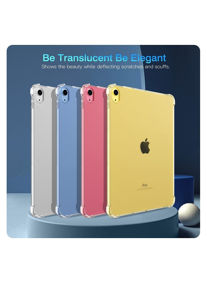 Generic - حافظة iPad لجهاز iPad من الجيل العاشر حافظة iPad من الجيل العاشر 2022 غطاء واقٍ خفيف الوزن من مادة TPU مع حافة مرتفعة وظهر شفاف - Image 1