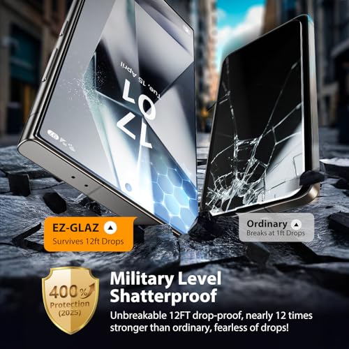 EZ-GLAZ-4 Pack for Samsung Galaxy S24 Ultra Screen Protector [6.8"], 100% Fingerprint Unlock, 9H Tempered Glass, Scratch Resistant, 100% Bubble-Free, HD Clear, Case Friendly with Installation Box - Image 4
